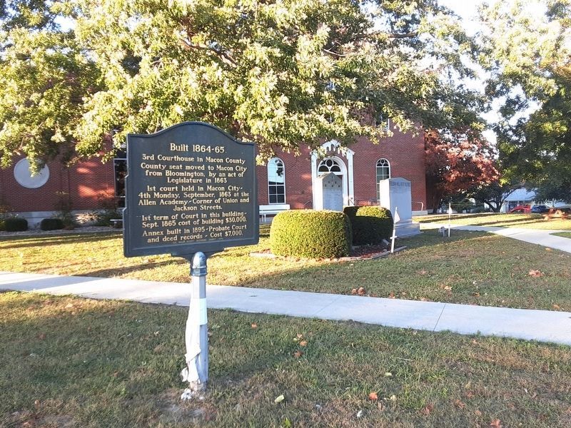3rd Courthouse in Macon County Marker image. Click for full size.