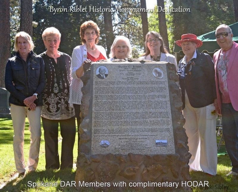 DAR with the marker at dedication.. Click for full size. DAR with the marker at dedication. image. Click for full size.