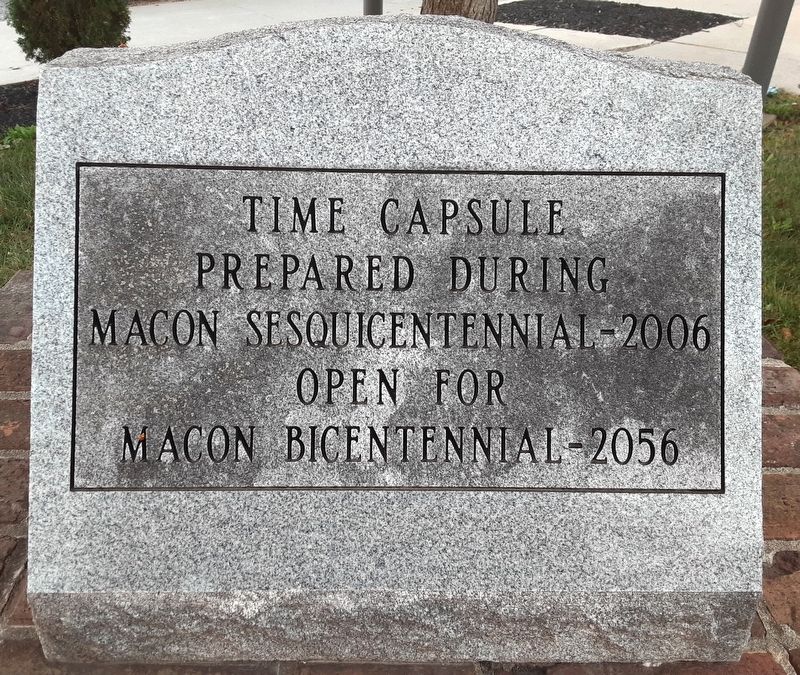 Macon Sesquicentennial Time Capsule Marker image. Click for full size.