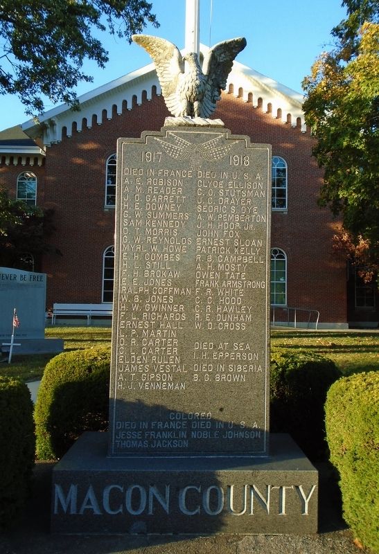 Macon County World War Memorial image. Click for full size.