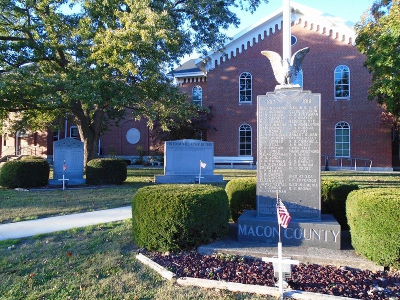 Macon County World War Memorial image. Click for full size.