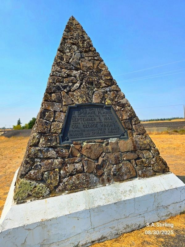 The Battle of Spokane Plains Marker. Click for full size. The Battle of Spokane Plains Marker image. Click for full size.