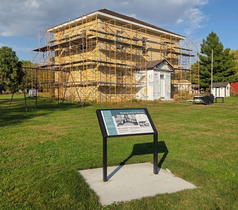 Wasioja School House (under renovation) and marker. Click for full size. Wasioja School House (under renovation) and marker image. Click for full size.