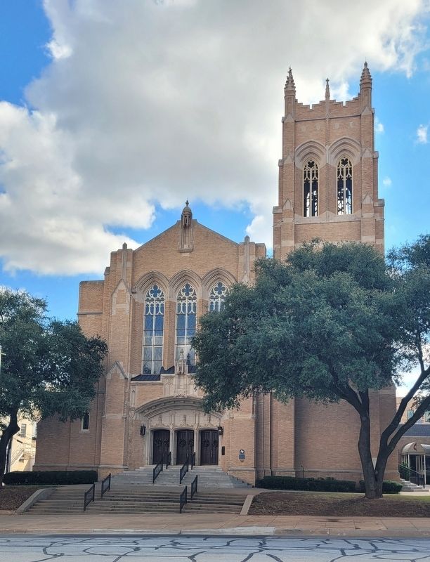 The view of the First United Methodist Church of Wichita Falls from across the street image. Click for full size.