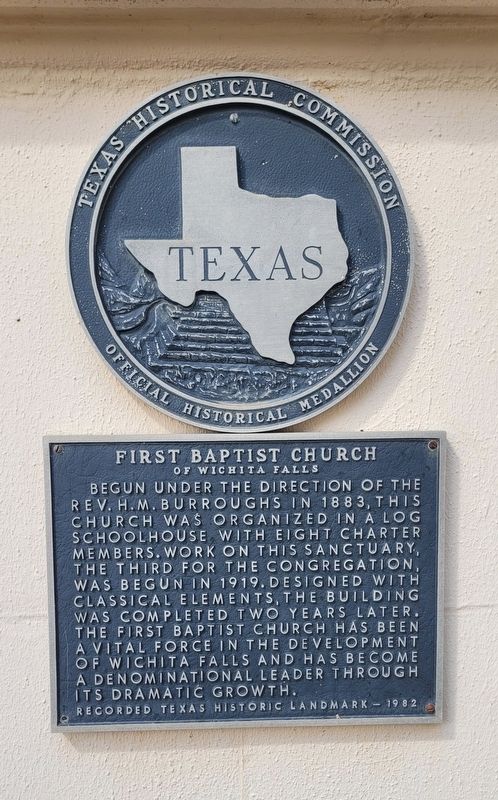 First Baptist Church of Wichita Falls Marker image. Click for full size.