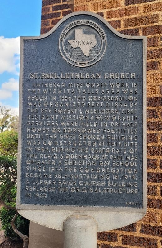 St. Paul Lutheran Church Marker image. Click for full size.