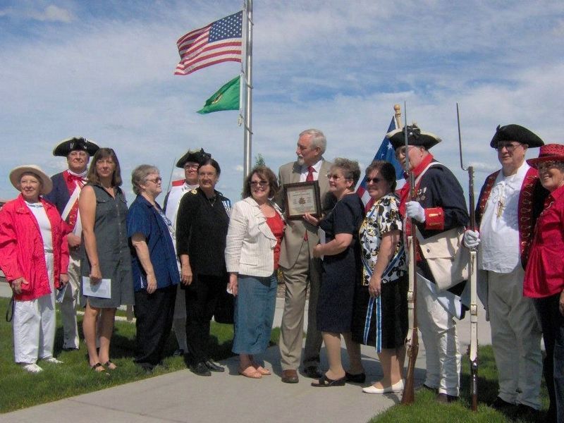 Patriot Tree Dedication to Washington state Veterans Cemetery Marker. Click for full size. Patriot Tree Dedication to Washington state Veterans Cemetery Marker image. Click for full size.