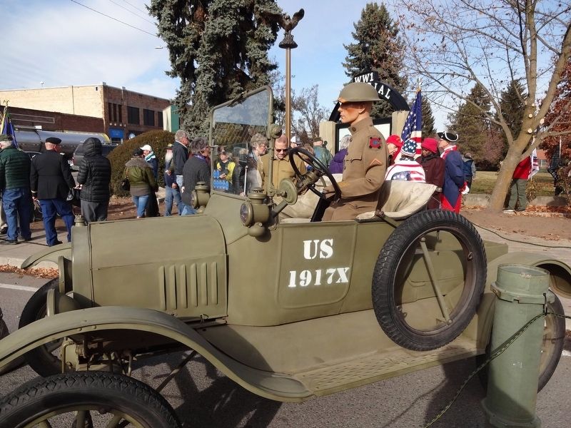 1917 Jeep at the dedication ceremony image. Click for full size.