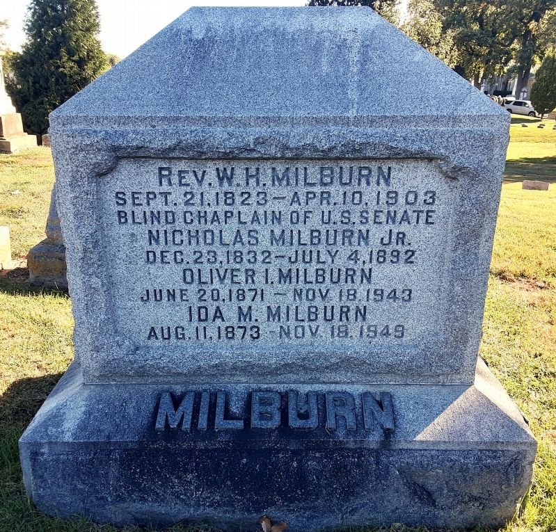 Rev. W. H. Milburn Marker image. Click for full size.