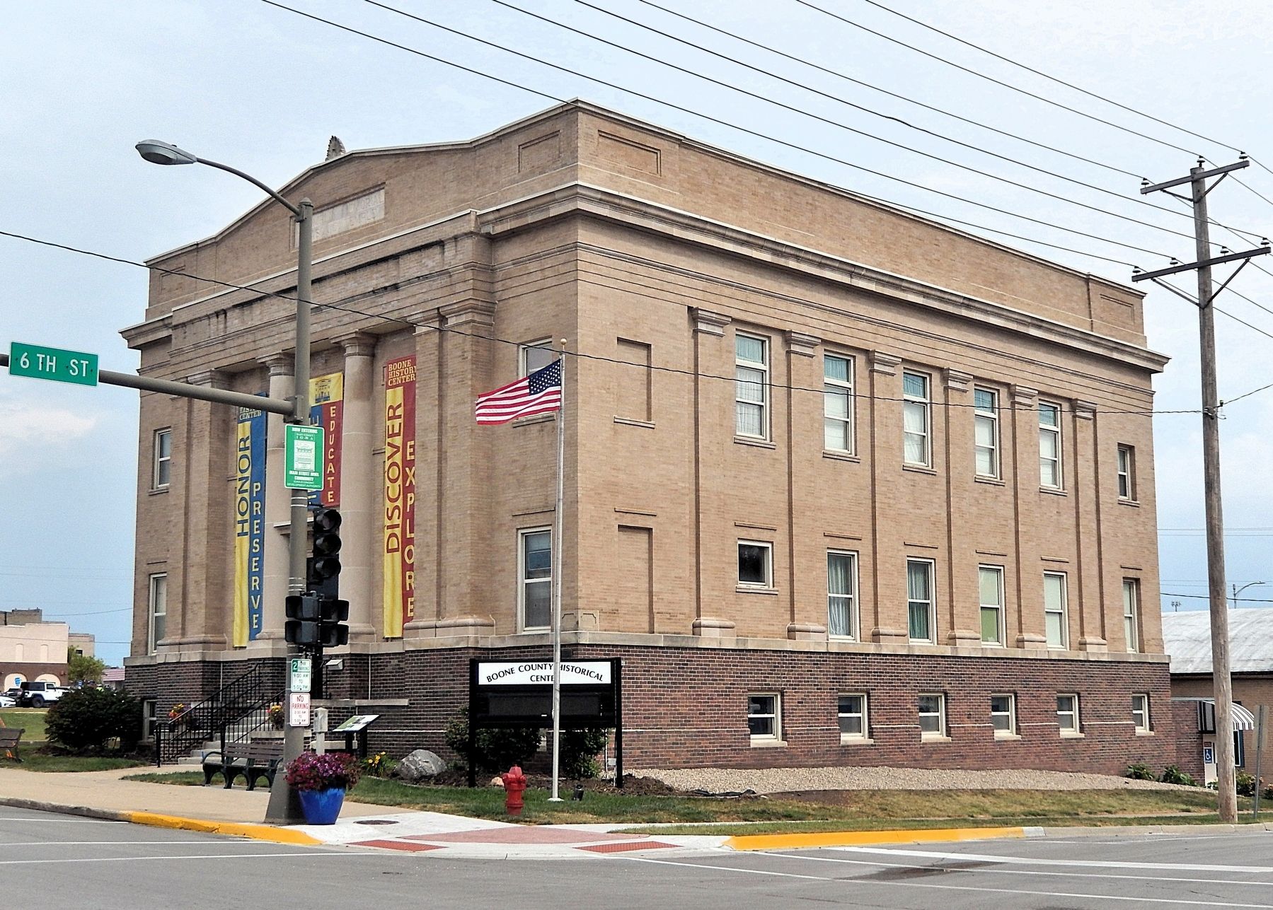 Champlin Memorial Masonic Temple (<i>southwest elevation</i>) image. Click for full size.