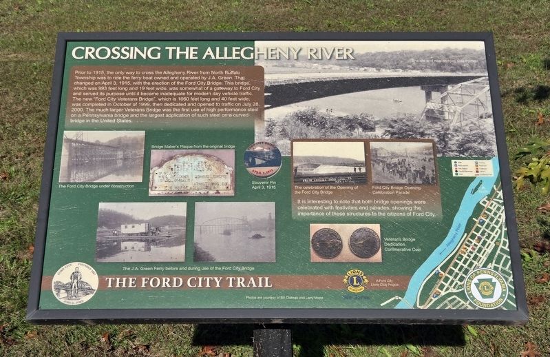 Crossing The Allegheny River Marker image. Click for full size.