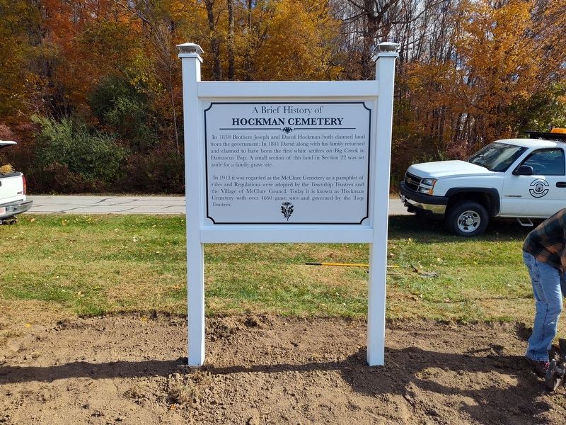 A Brief History of Hockman Cemetery Marker image. Click for full size.