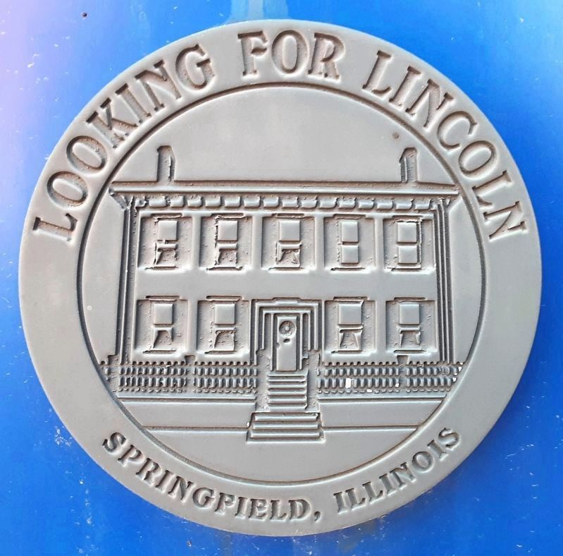 Lincoln Home on Looking for Lincoln Medallion image. Click for full size.