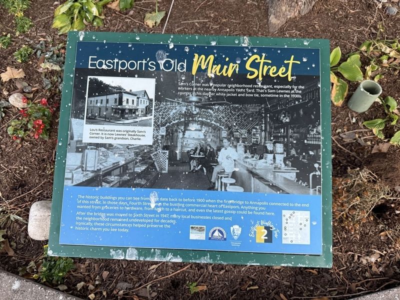 Eastport's Old Main Street Marker. Click for full size. Eastport's Old Main Street Marker image. Click for full size.