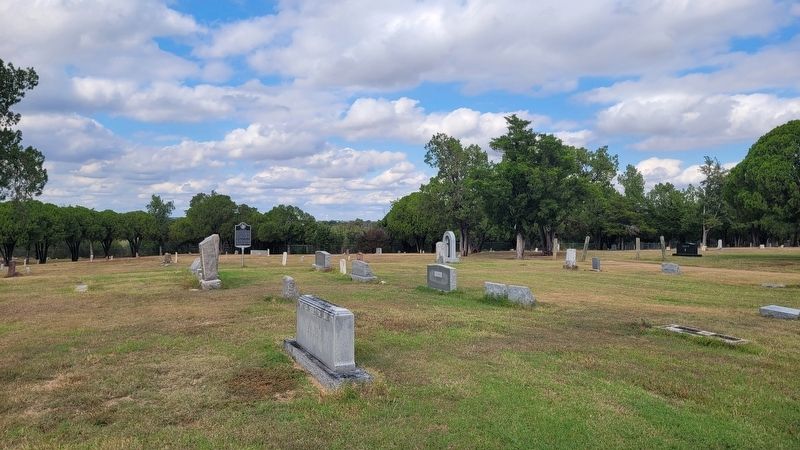 The view of Felix L. Lindsey Marker in the cemetery image. Click for full size.