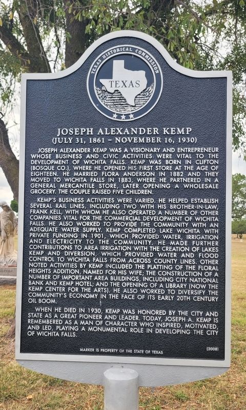 Joseph Alexander Kemp Marker image. Click for full size.