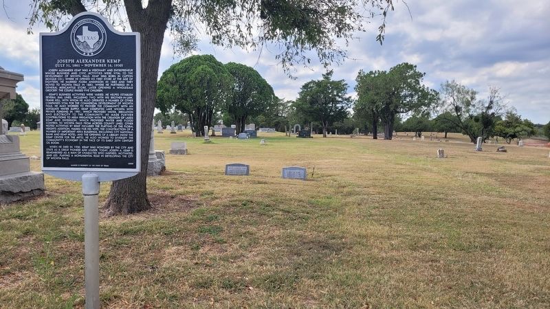 Joseph Alexander Kemp Marker image. Click for full size.
