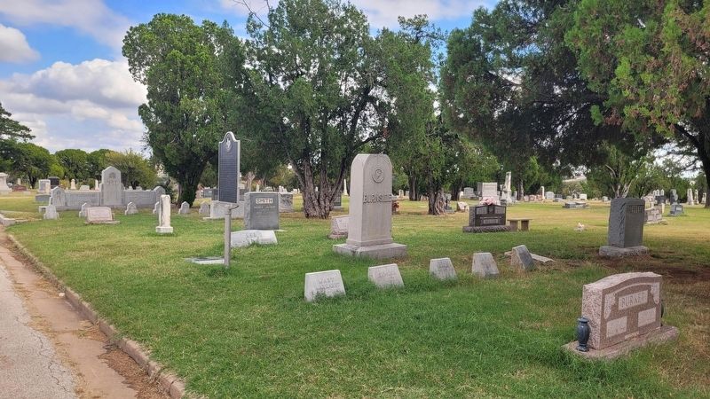The view of the Burnside family plot in the cemetery image. Click for full size.