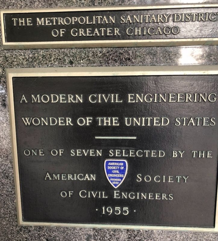 The Metropolitan Sanitary District of Greater Chicago Marker. Click for full size. The Metropolitan Sanitary District of Greater Chicago Marker image. Click for full size.
