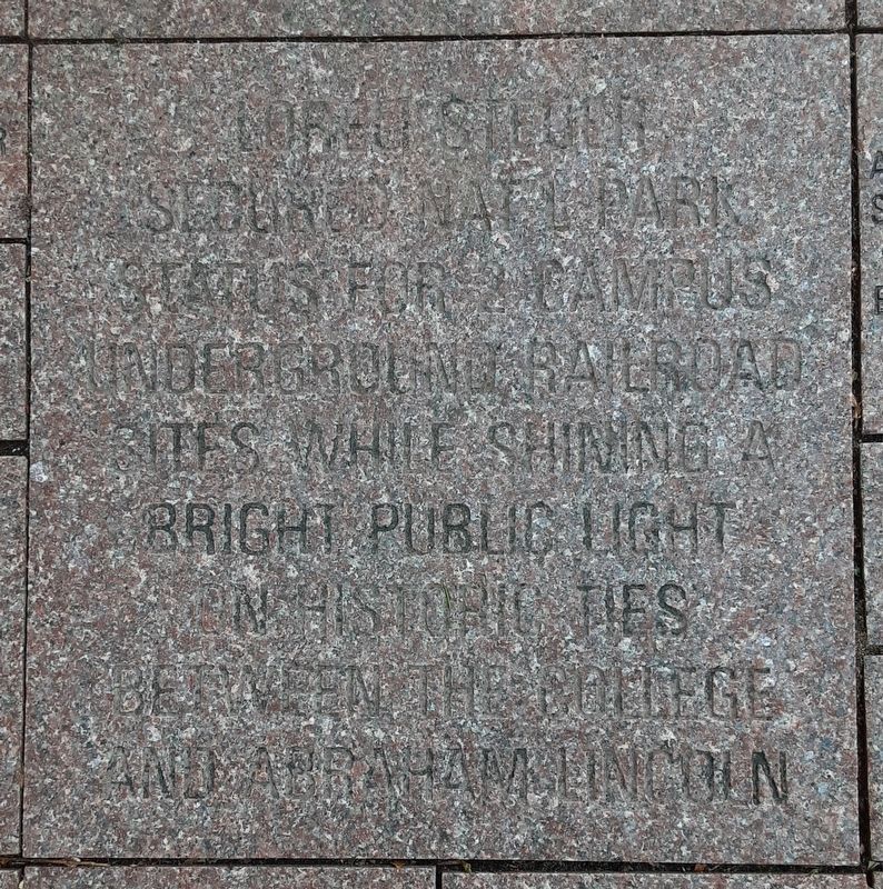 Illinois College Legacy Plaza Marker. Click for full size. Illinois College Legacy Plaza Marker image. Click for full size.