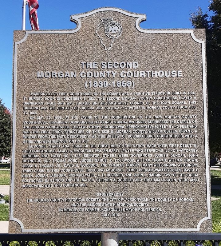 The Second Morgan County Courthouse Marker image. Click for full size.