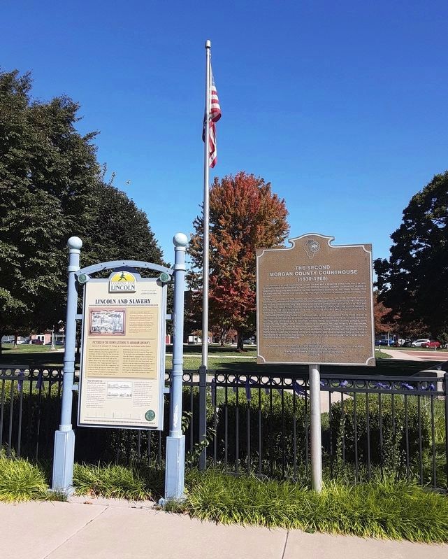 The Second Morgan County Courthouse Marker image. Click for full size.
