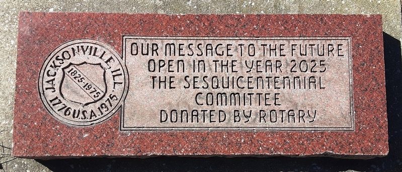 Sesquicentennial Time Capsule Marker image. Click for full size.