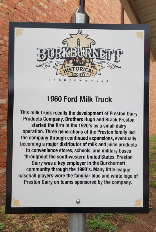1960 Ford Milk Truck Marker image. Click for full size.