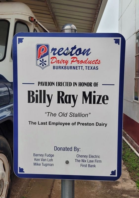 Billy Ray Mize - Supplemental Marker image. Click for full size.