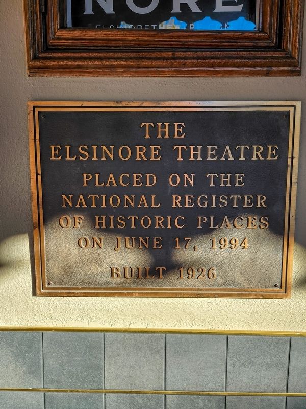 Elsinore Theatre Marker image. Click for full size.