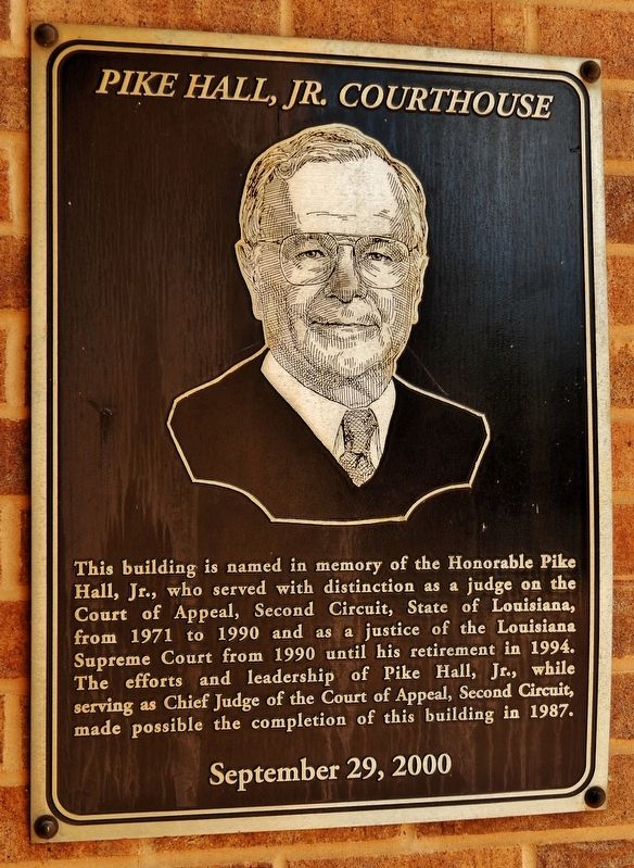 Pike Hall, Jr. Courthouse Marker image. Click for full size.