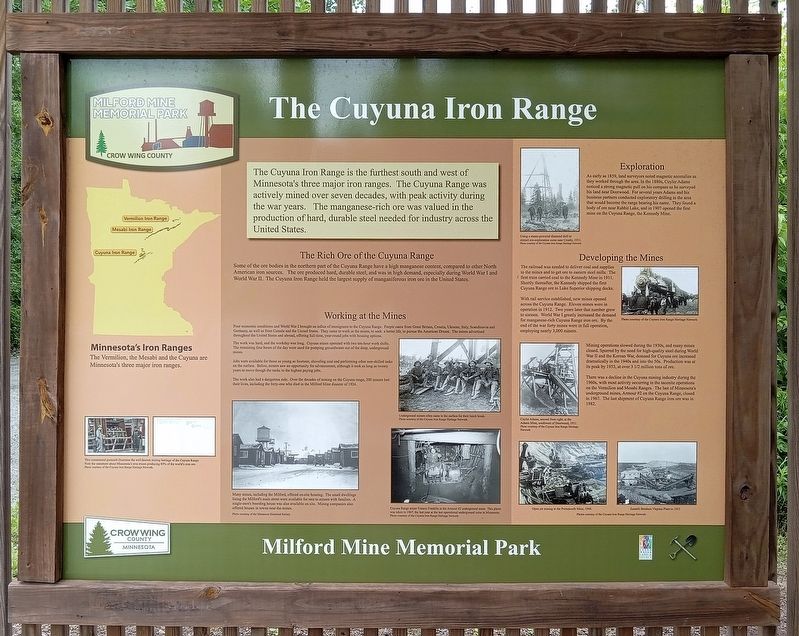 The Cuyuna Iron Range Marker image. Click for full size.