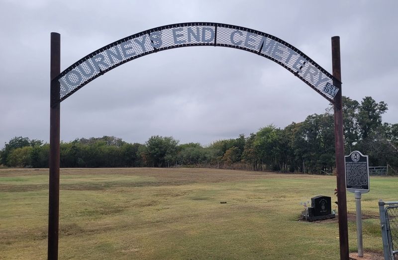 The entrance to the Journey's End Cemetery and Marker image. Click for full size.
