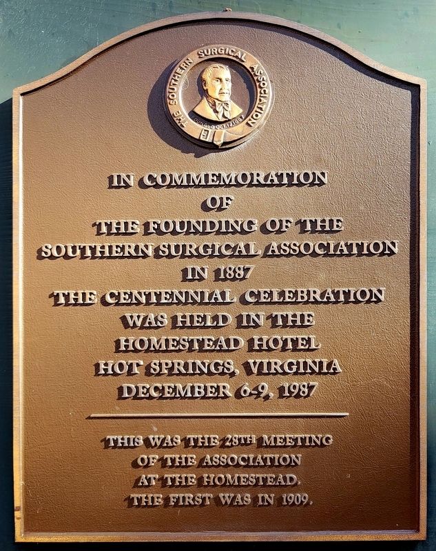 The Southern Surgical Association Marker image. Click for full size.