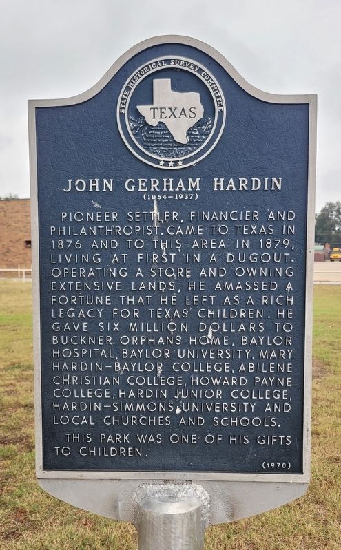 John Gerham Hardin Marker image. Click for full size.