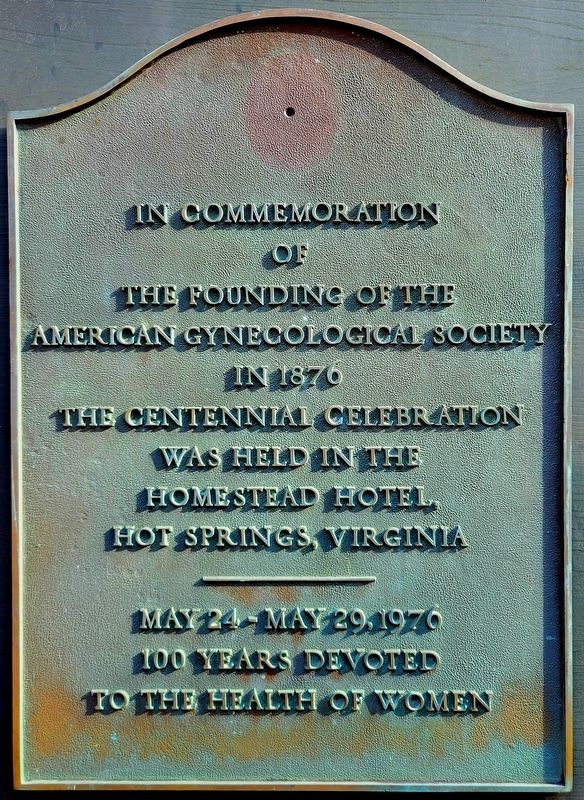 American Gynecological Society Marker. Click for full size. American Gynecological Society Marker image. Click for full size.