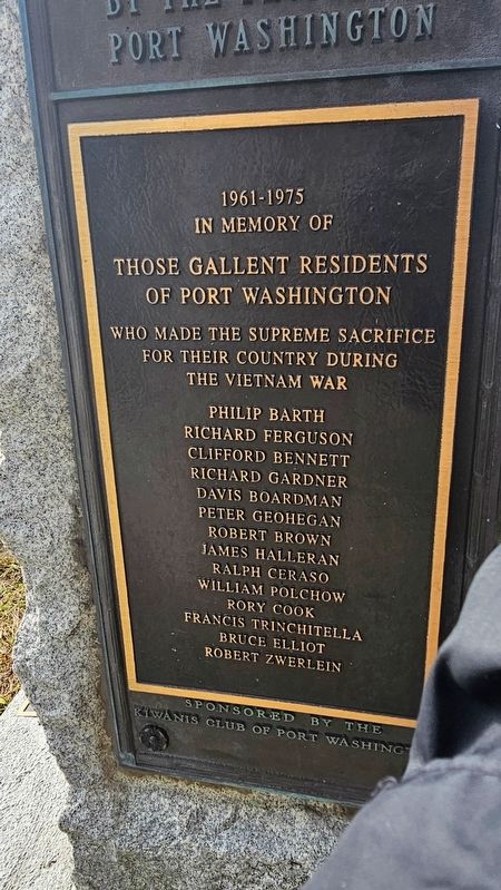 Port Washington Vietnam War Memorial Marker image. Click for full size.