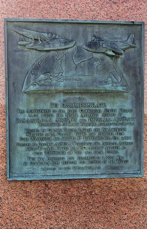 First Commercial Survey Flight Across the Atlantic Marker image. Click for full size.