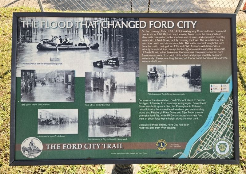 The Flood That Changed Ford City Marker image. Click for full size.