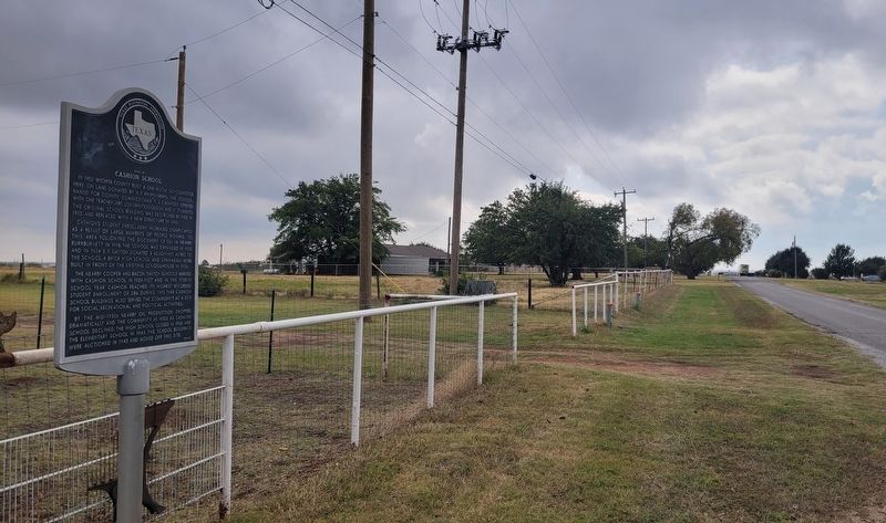 The view of the Site of Cashion School Marker along the street. Click for full size. The view of the Site of Cashion School Marker along the street image. Click for full size.