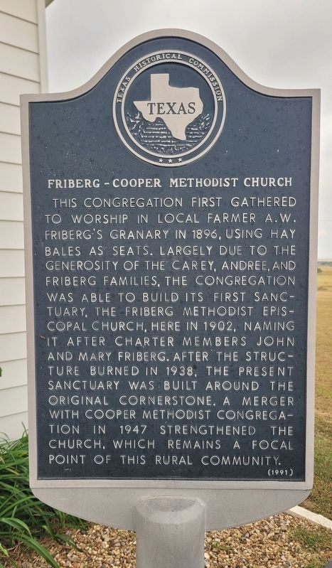 Friberg - Cooper Methodist Church Marker. Click for full size. Friberg - Cooper Methodist Church Marker image. Click for full size.