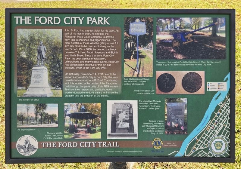 The Ford City Park Marker image. Click for full size.