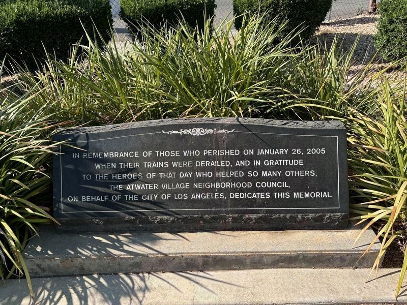Glendale Train Crash Memorial. Click for full size. Glendale Train Crash Memorial image. Click for full size.
