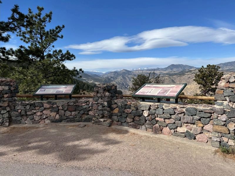 Lariat Loop Byway: Denver Mountain Parks Marker Wide View image. Click for full size.