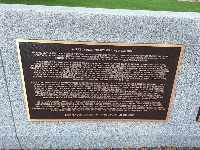 The Indian Policy of a New Nation Marker image. Click for full size.