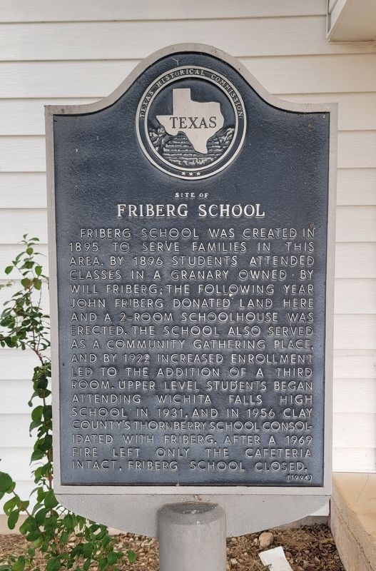 Site of Friberg School Marker. Click for full size. Site of Friberg School Marker image. Click for full size.