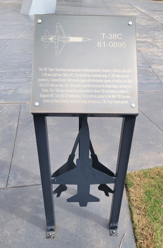 T-38C "Talon" Aircraft Marker. Click for full size. T-38C "Talon" Aircraft Marker image. Click for full size.