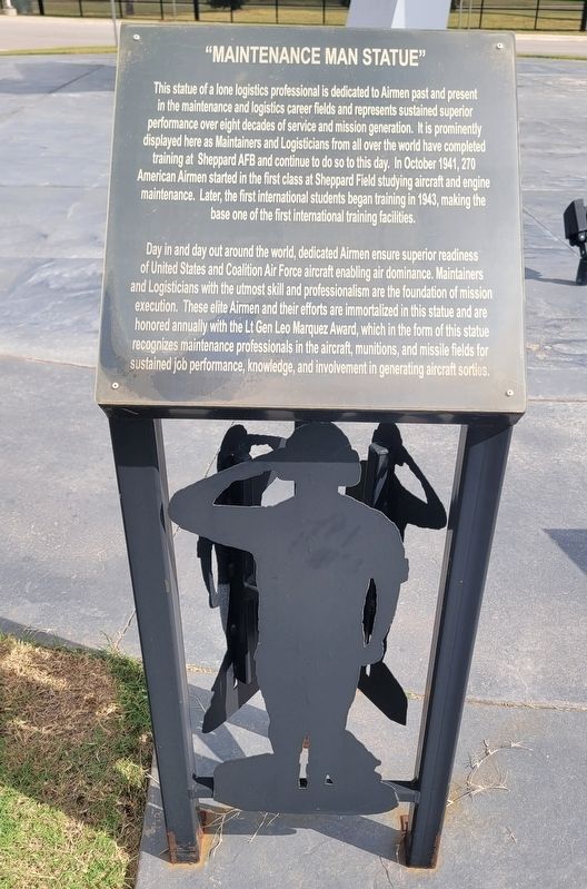 “Maintenance Man Statue" Marker. Click for full size. “Maintenance Man Statue" Marker image. Click for full size.