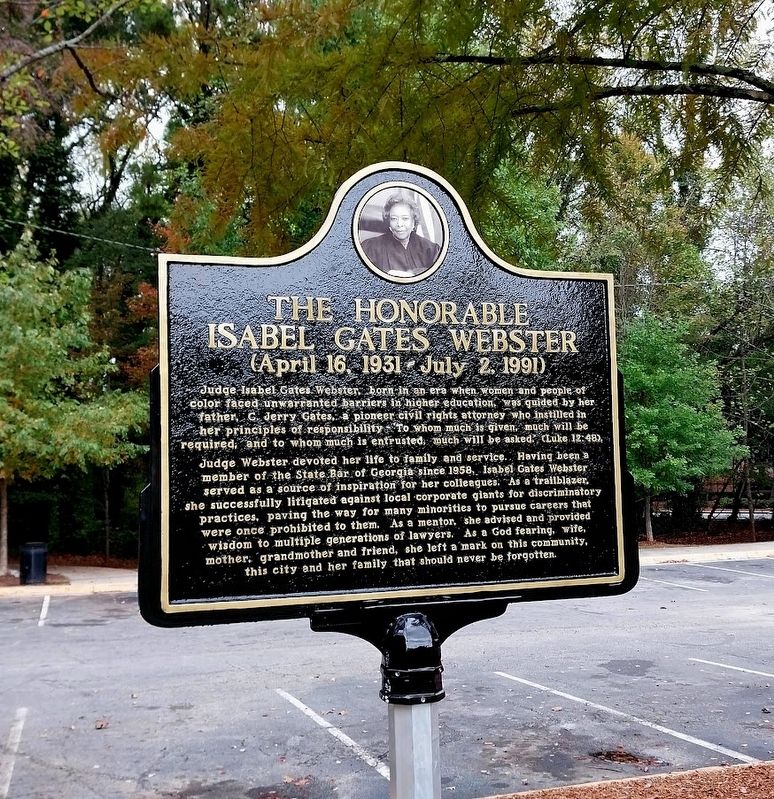 The Honorable Isabel Gates Webster (April 16, 1931 - July 2, 1991) Marker image. Click for full size.