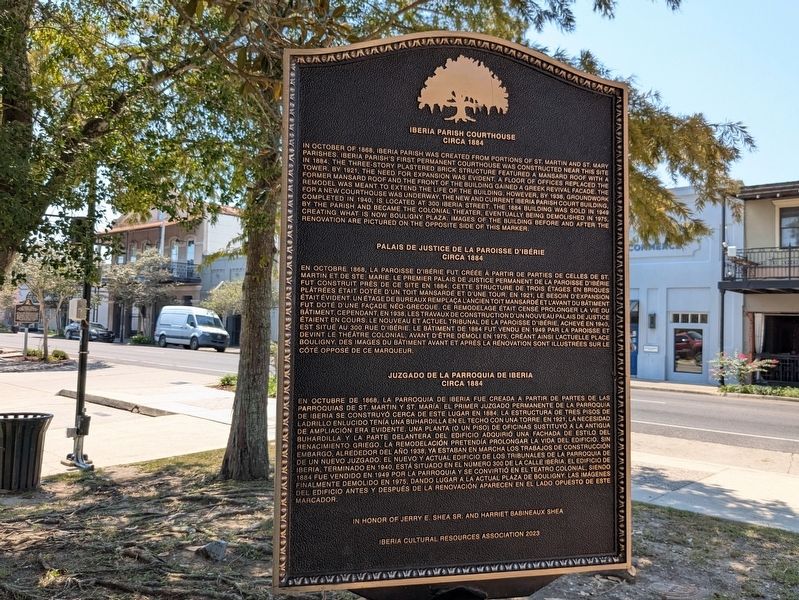 Iberia Parish Courthouse Marker image. Click for full size.